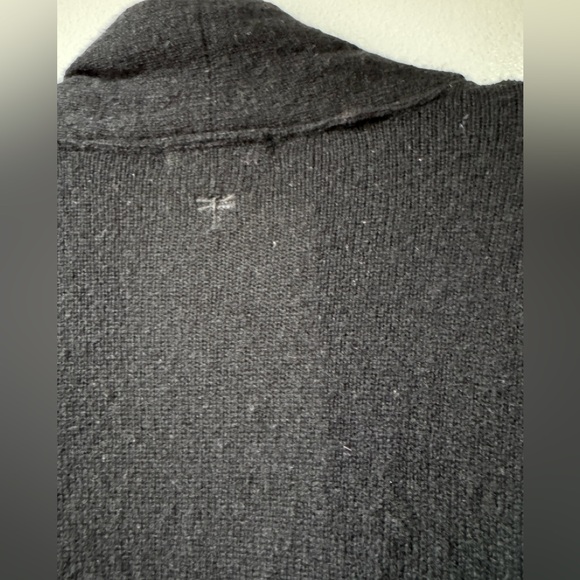 Tyler Boe Cashmere Black Open-Front Long Cardigan - Picture 7 of 10